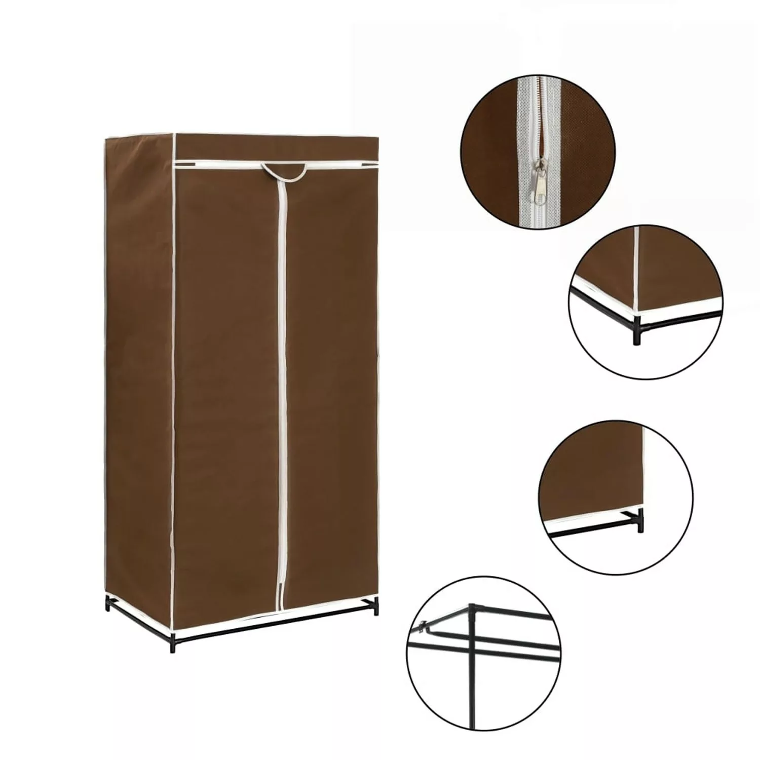 Kleiderschränke 2 Stk. Braun 75ã50ã160 Cm günstig online kaufen
