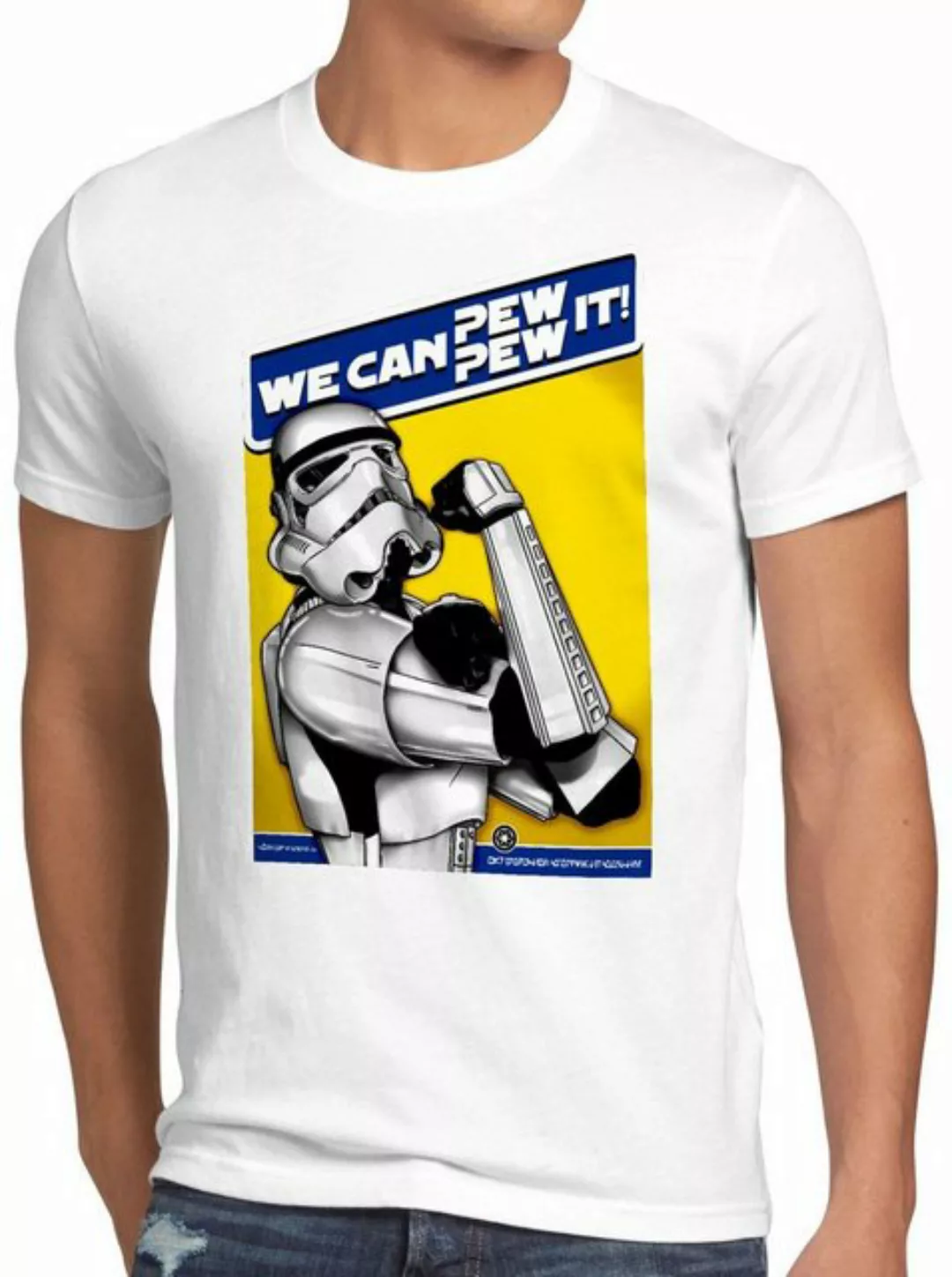style3 Print-Shirt Herren T-Shirt Pew Pew It imperium sturmtruppen günstig online kaufen