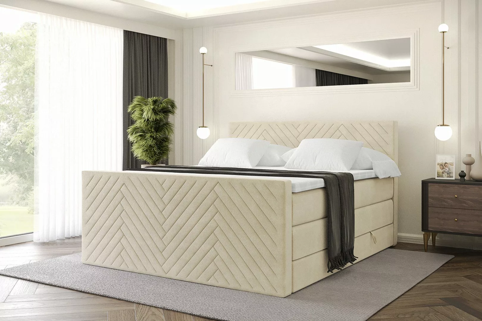 ALTDECOR Boxspringbett VEXA-Z KING (Multipocket-Matratze H4, günstig online kaufen
