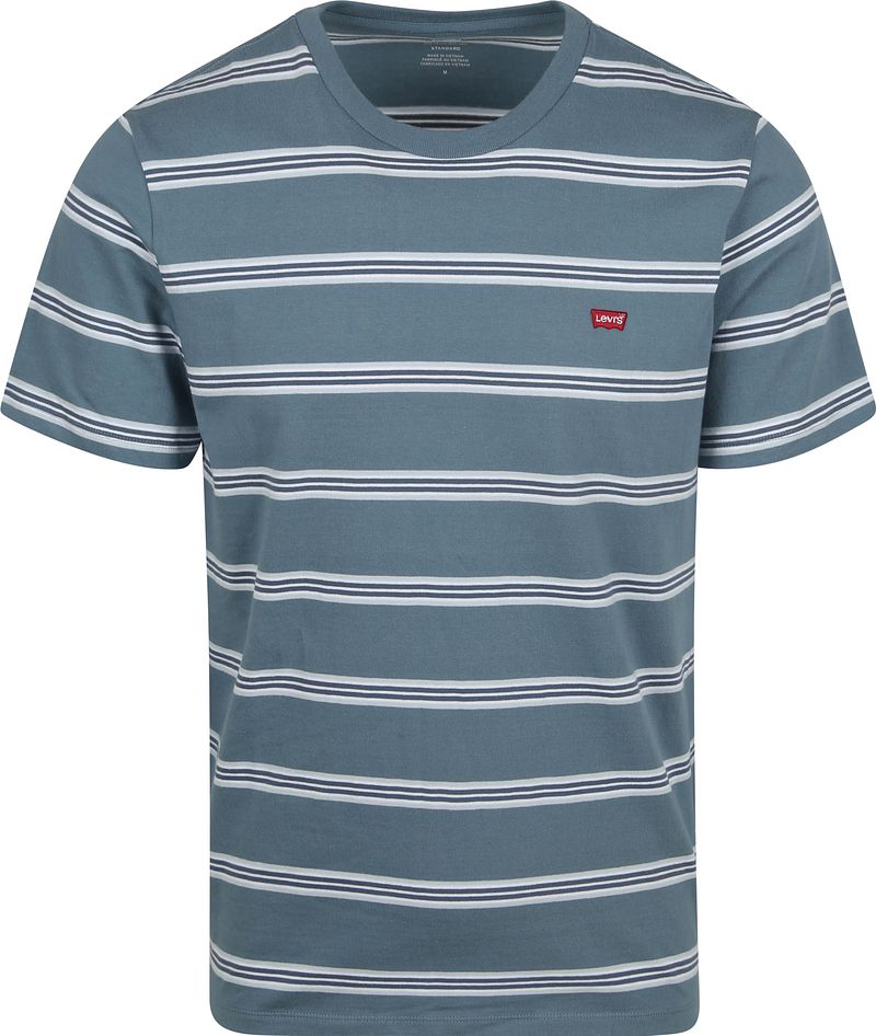 Levi's T-shirt Original Stripe Rowan Steam Blue - Größe S günstig online kaufen