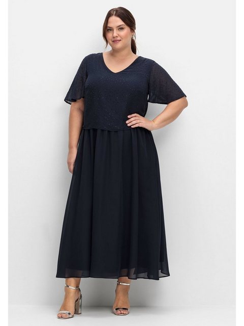 Sheego Abendkleid Große Größen im Lagenlook, mit Schmucksteinen günstig online kaufen