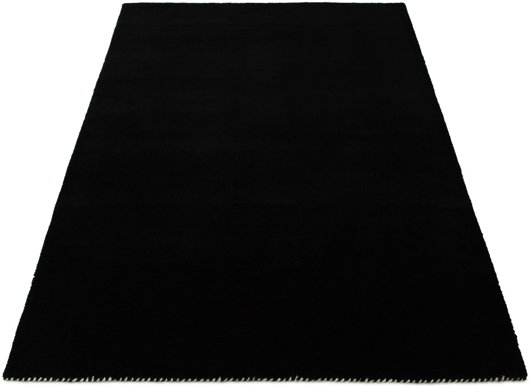 carpetfine Wollteppich »Gabbeh Lola Uni«, rechteckig, 14 mm Höhe, mit natür günstig online kaufen