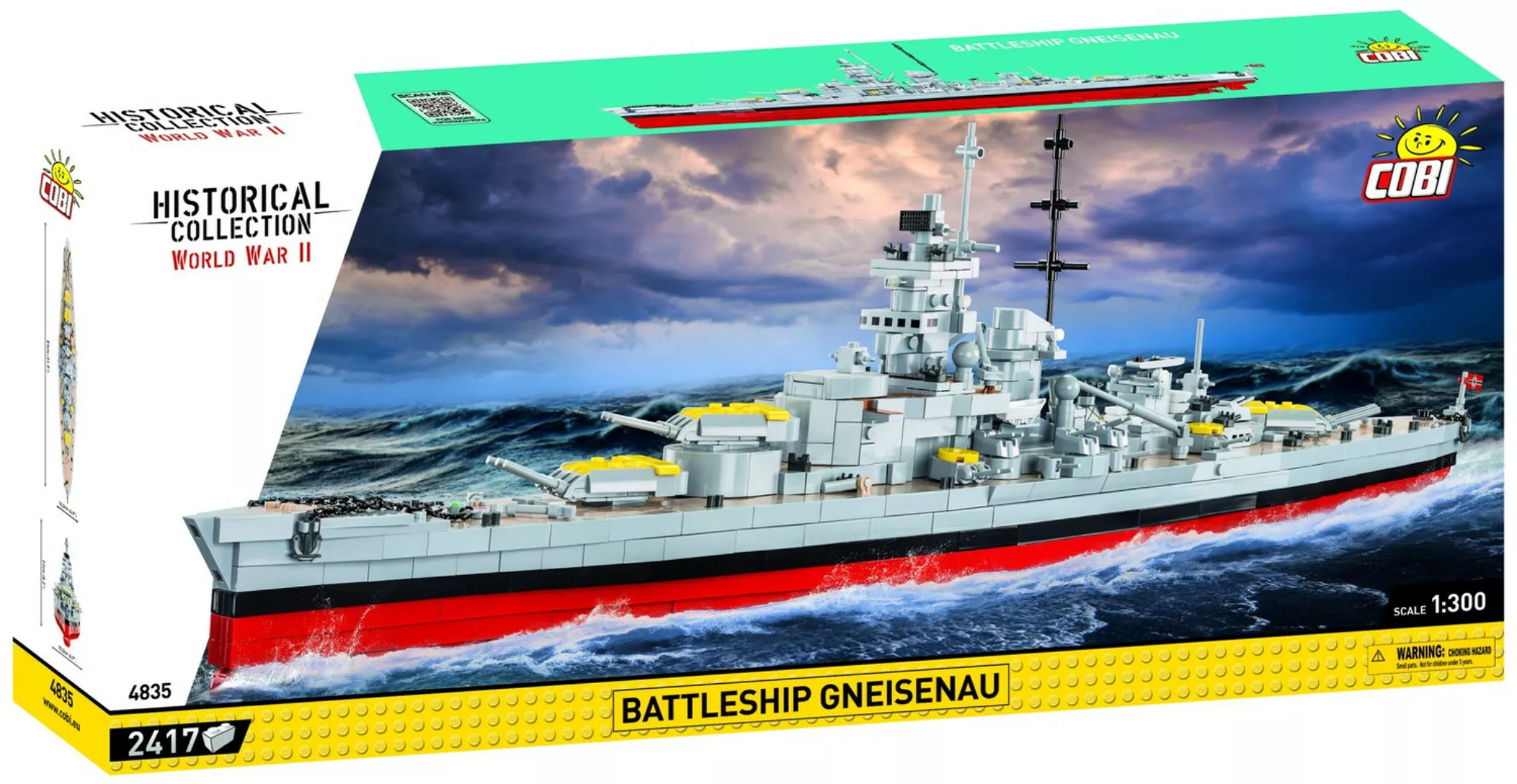 Cobi 4835 - Konstruktionsspielzeug -  Battleship Gneisenau günstig online kaufen