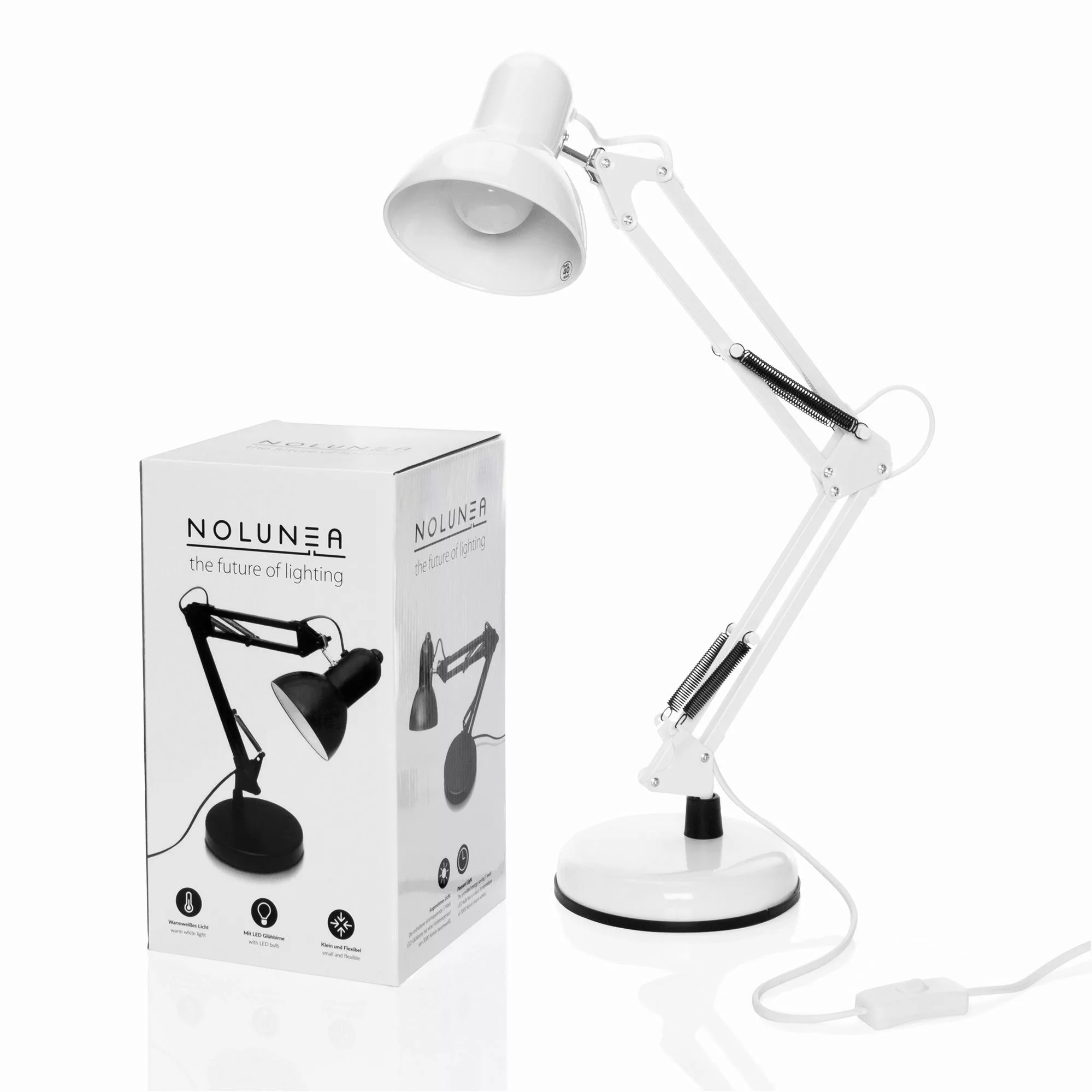 Goods+Gadgets LED Schreibtischlampe Retro Arbeitsplatzlampe Leselampe, günstig online kaufen