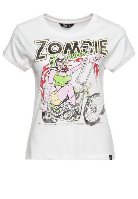 QueenKerosin Kurzarmshirt Zombie mit Zombie-Print günstig online kaufen