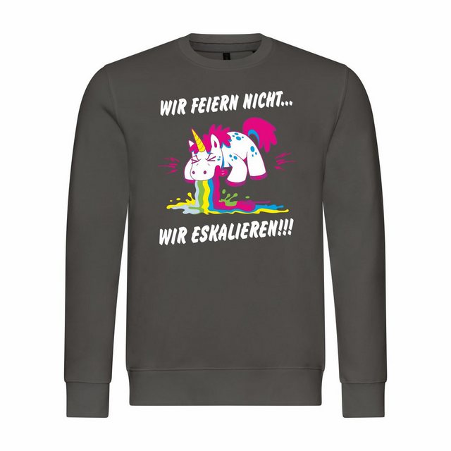 deinshirt Rundhalspullover Herren Sweatshirt Wir feiern nicht WIR ESKALIERE günstig online kaufen