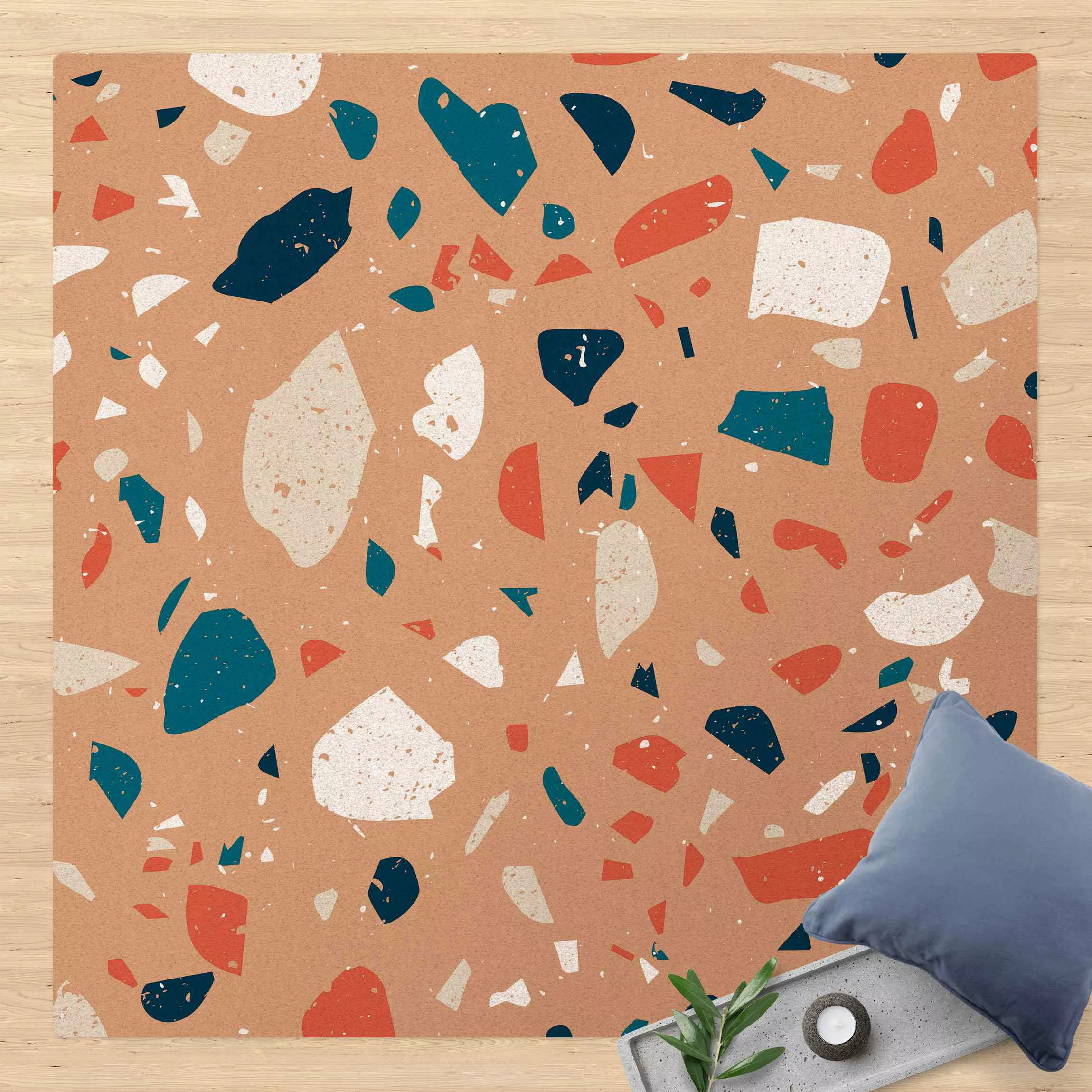 Kork-Teppich Detailliertes Terrazzo Muster Torino günstig online kaufen