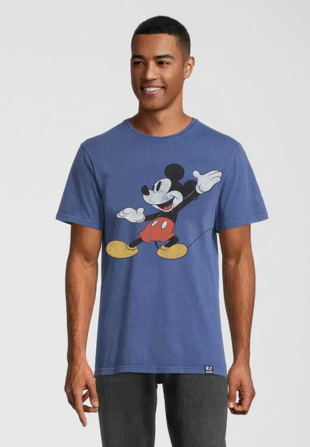 Recovered T-Shirt Disney Mickey Mouse Posing GOTS zertifizierte Bio-Baumwol günstig online kaufen