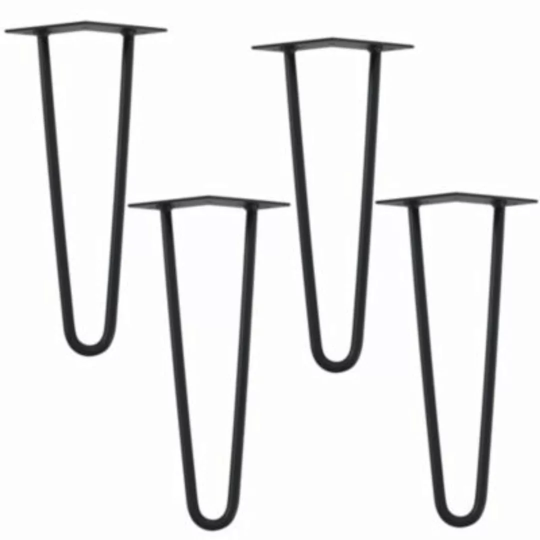 en.casa Hairpin Leg DIY Tischbein im 4er Set aus Stahl Haarnadelbeine Tisch günstig online kaufen