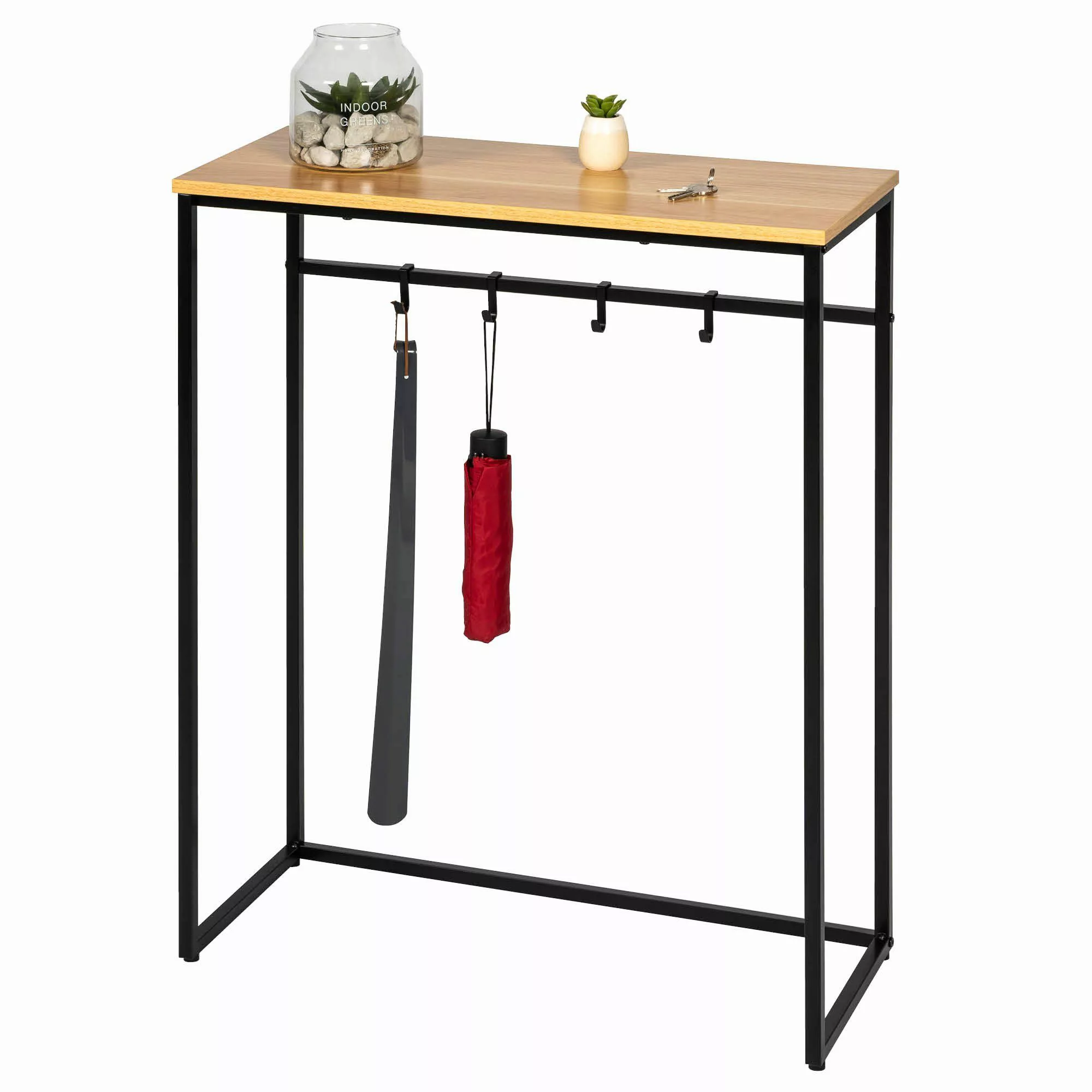 eluno Konsolentisch mit 1 Holzablage, 4 günstig online kaufen