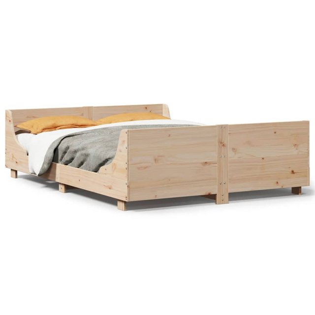 vidaXL Bett, Massivholzbett ohne Matratze 135x190 cm Kiefernholz günstig online kaufen