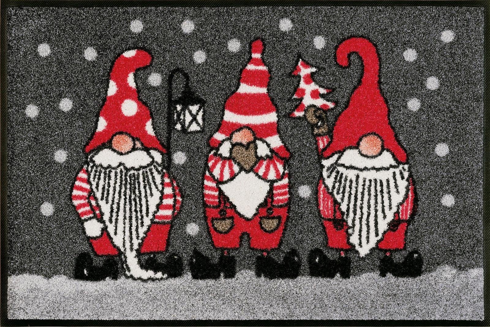 wash+dry by Kleen-Tex Fußmatte Winterzwerge, rechteckig, günstig online kaufen