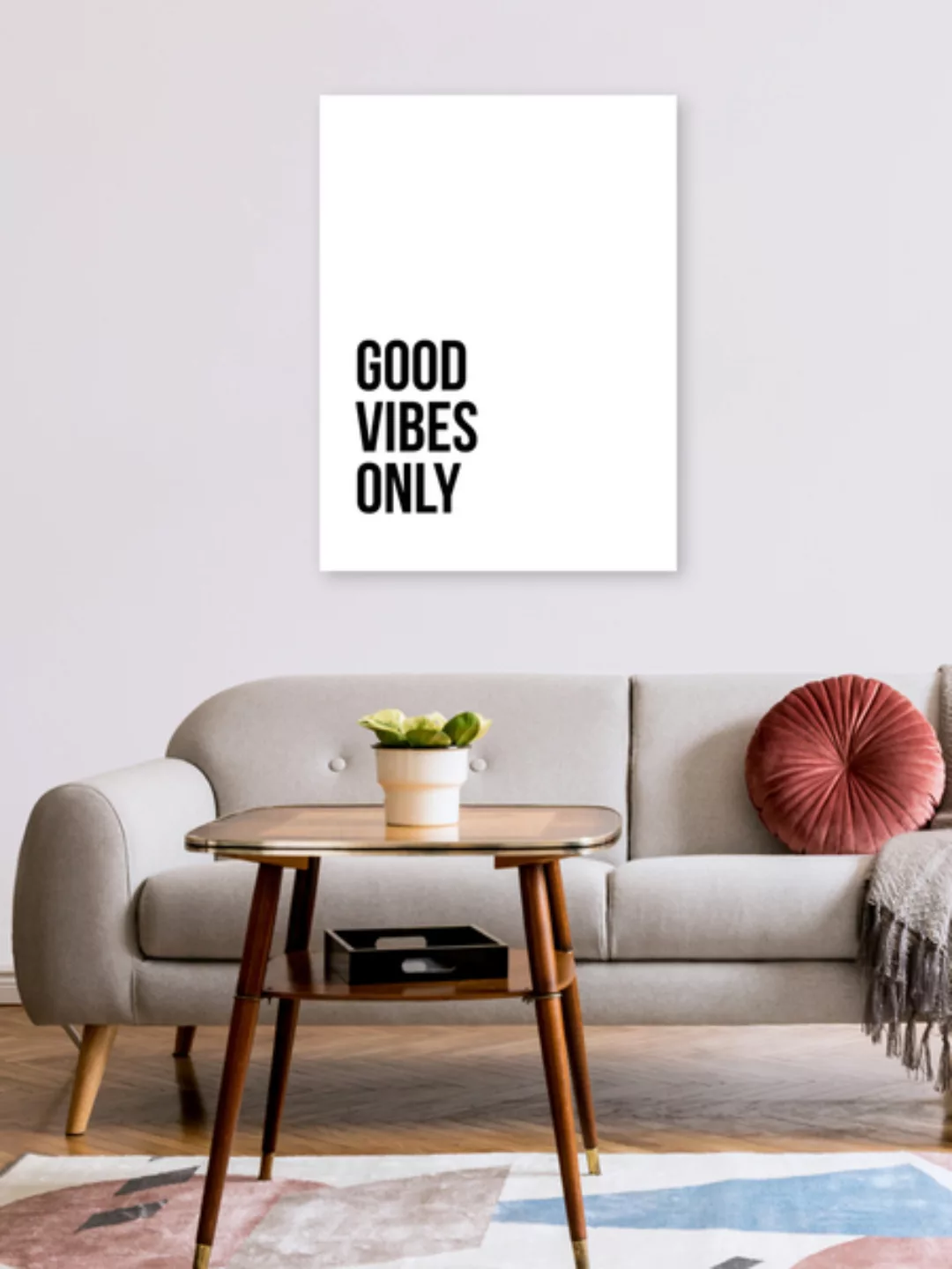 Poster / Leinwandbild - Good Vibes Only No5 günstig online kaufen