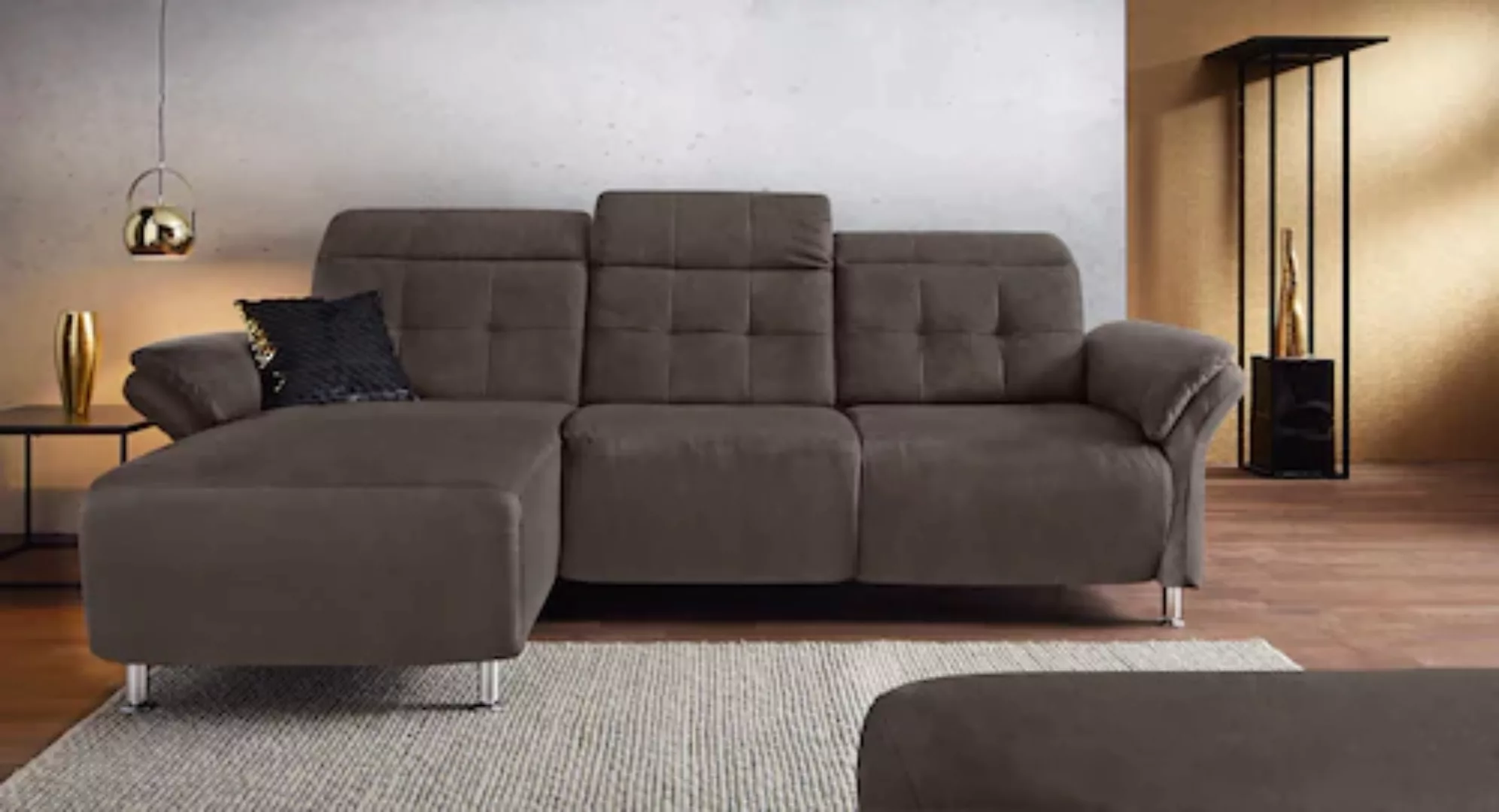 Places of Style Ecksofa Manhattan L-Form, 2 Sitze mit elektrischer Relaxfun günstig online kaufen