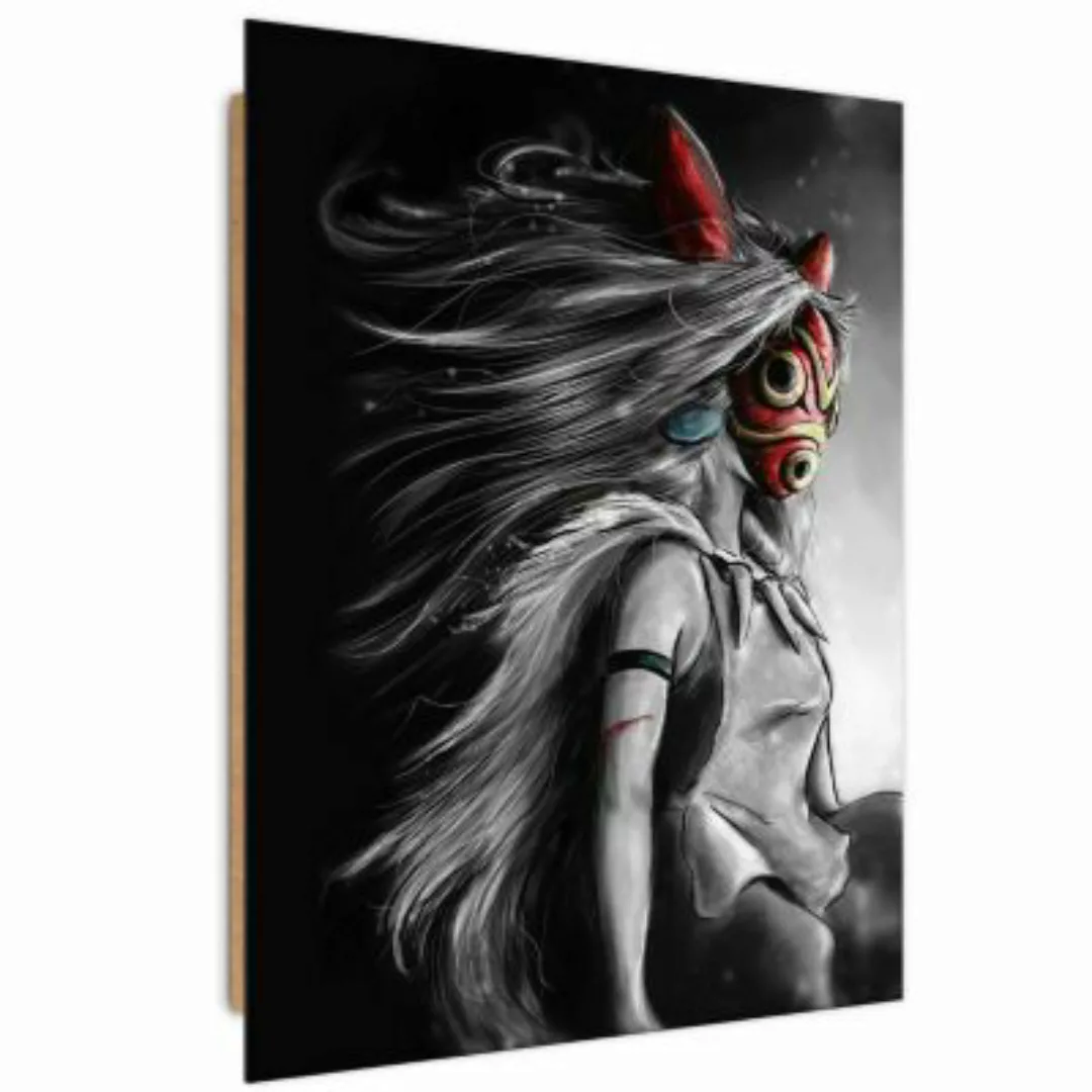 FEEBY® Kunst rote Maske Manga Leinwandbilder bunt Gr. 40 x 60 günstig online kaufen