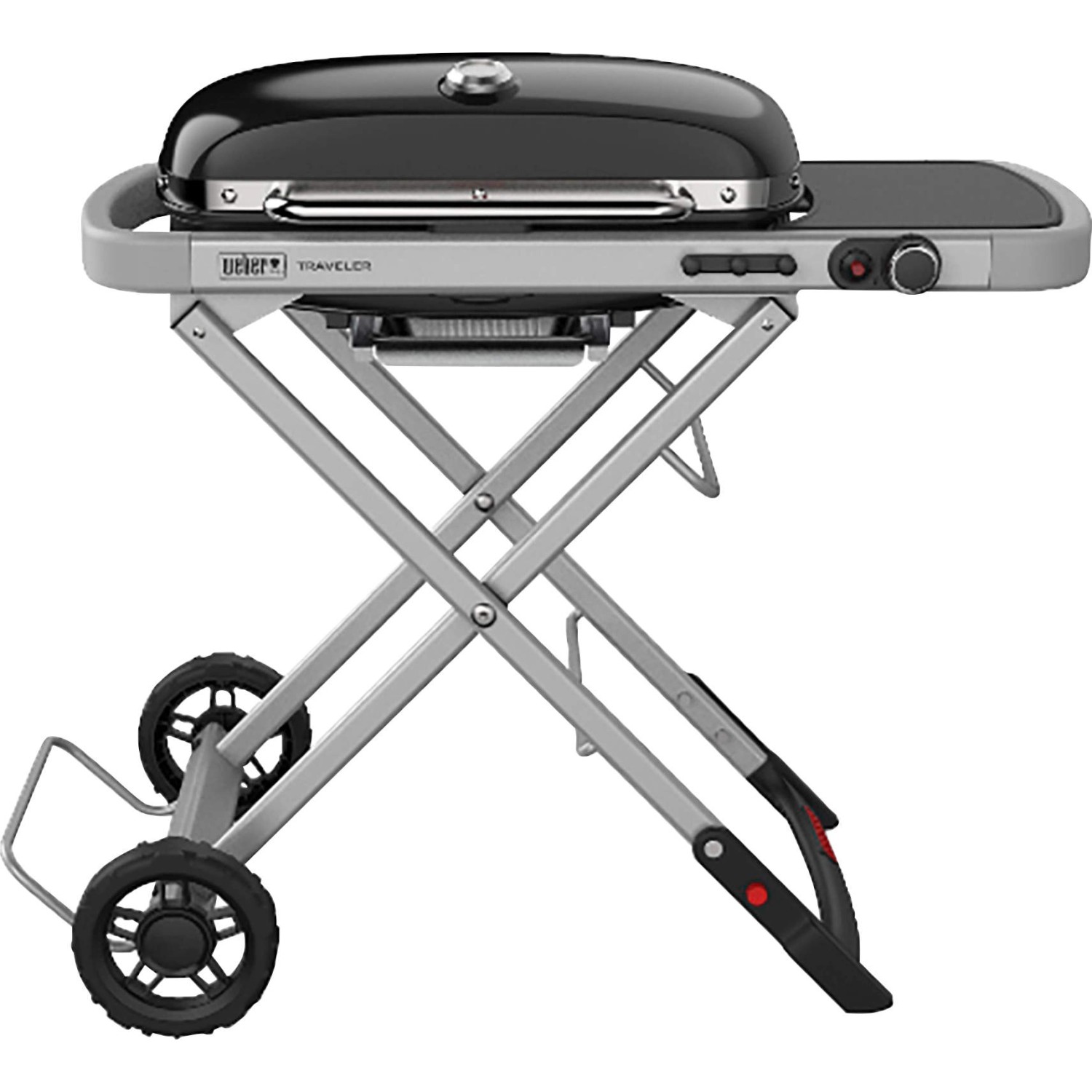 Weber Camping-Gasgrill Traveler mit 1 Brenner und Rollwagen Schwarz günstig online kaufen