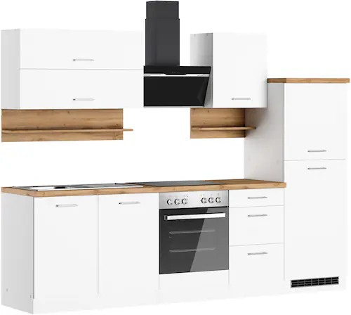KOCHSTATION Küchenzeile »KS-Milan«, 270 cm breit, robuste Metallauszüge, vi günstig online kaufen