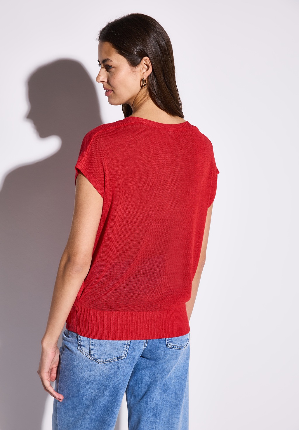STREET ONE Strickpullover, mit abgerundetem V-Ausschnitt günstig online kaufen