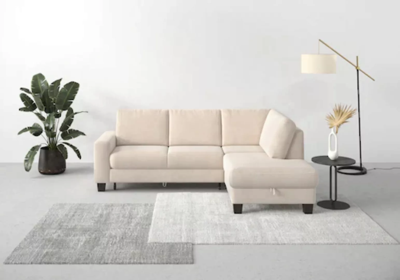 Home affaire Ecksofa »Summer L-Form«, mit Ottomane, mit oder ohne Bettfunkt günstig online kaufen