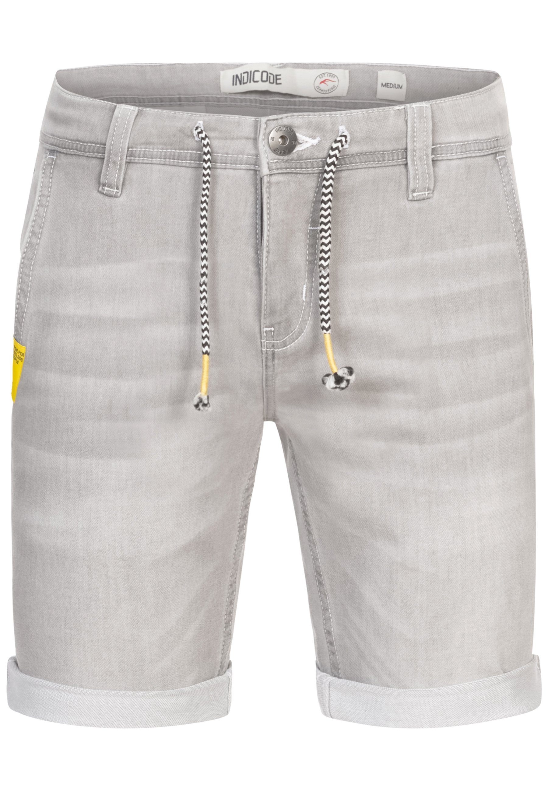Indicode Jeansshorts Azibo elastischer Bund samt günstig online kaufen