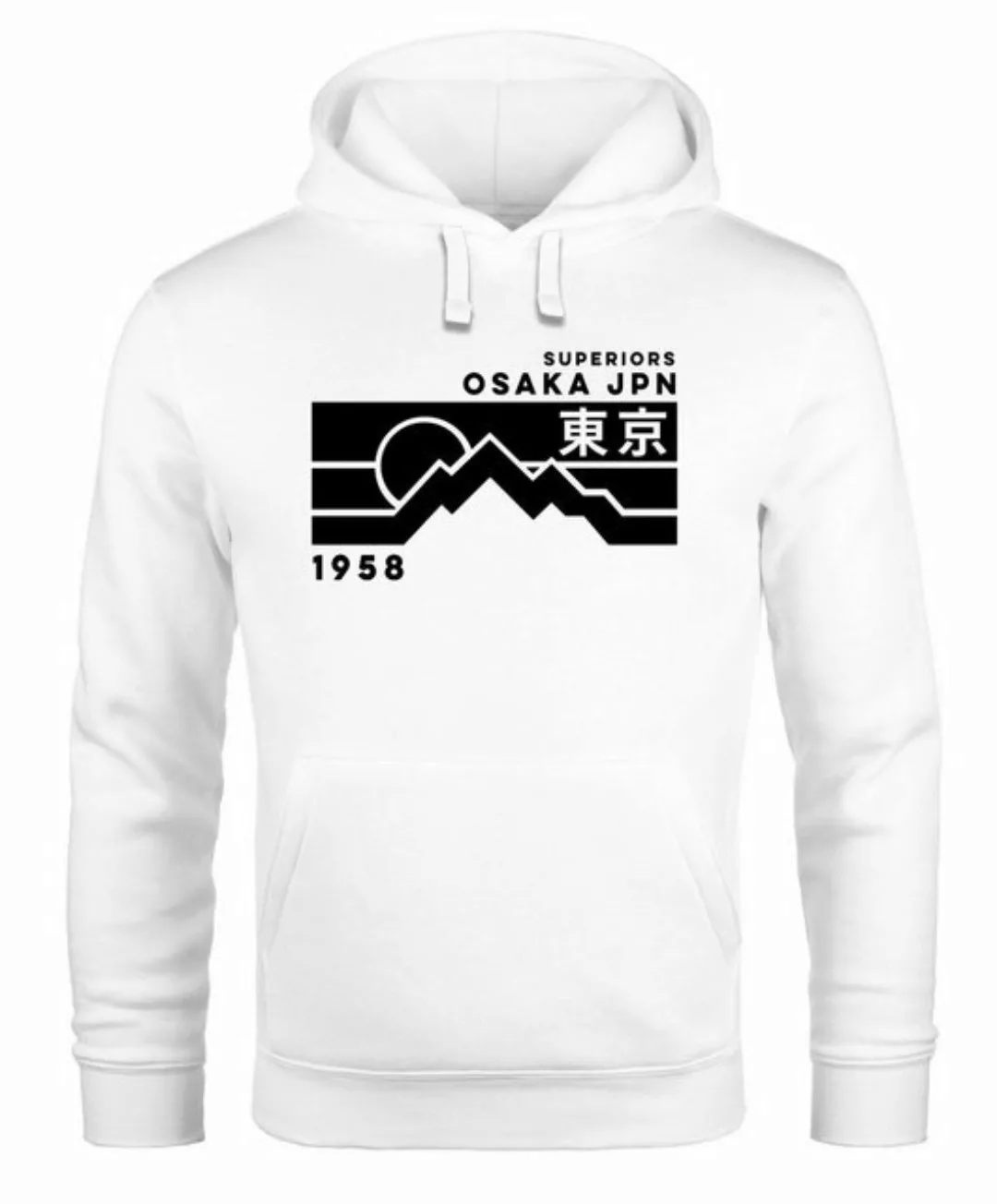 Neverless Hoodie Hoodie Herren Aufdruck Osaka JPN japanische Schriftzeichen günstig online kaufen