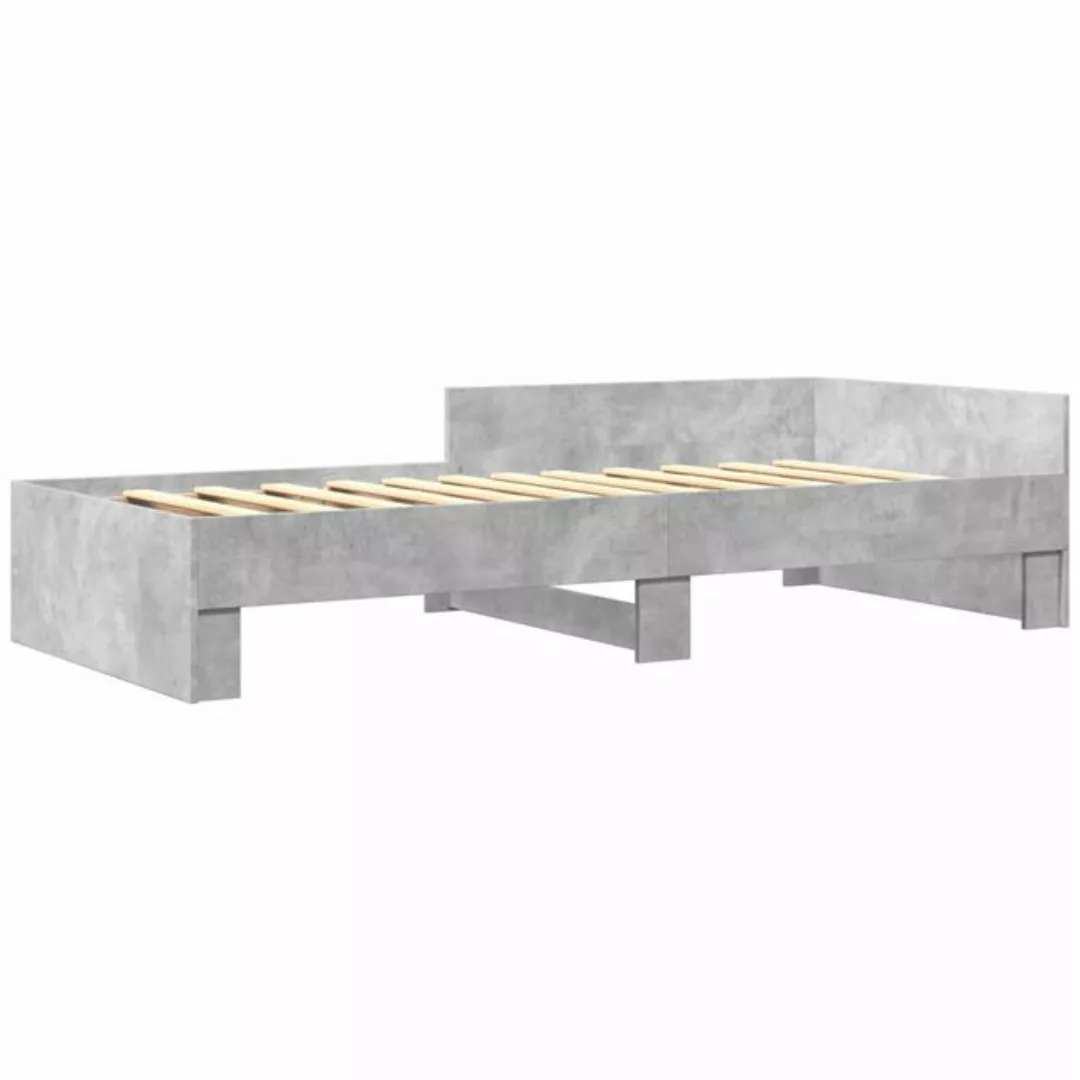 vidaXL Bett Bettgestell Betongrau 100x200 cm Holzwerkstoff günstig online kaufen