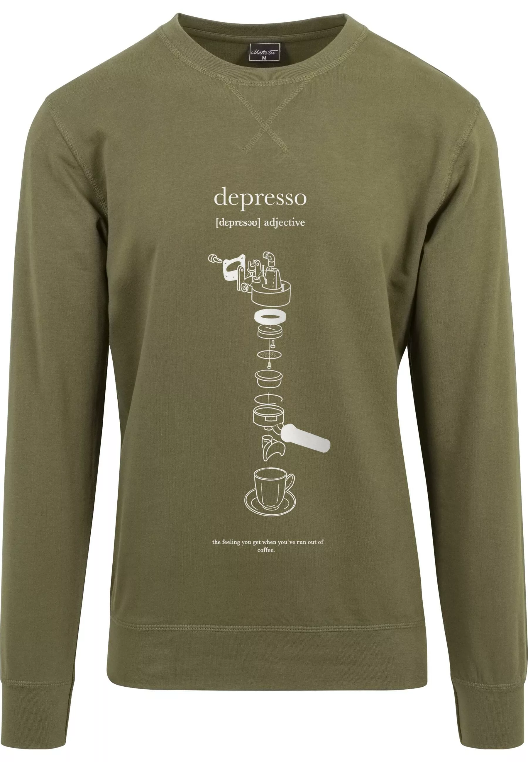 MisterTee Rundhalspullover "MisterTee Herren Depresso Crewneck", (1 tlg.) günstig online kaufen