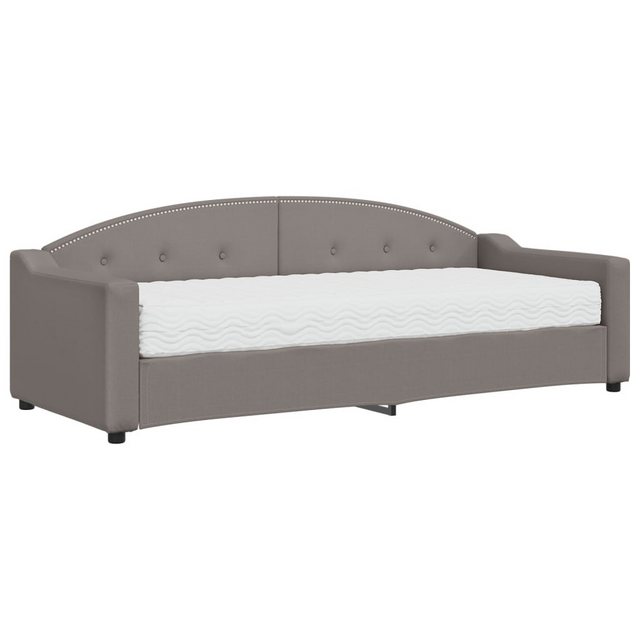 vidaXL Bett Tagesbett mit Matratze Taupe 80x200 cm Stoff günstig online kaufen