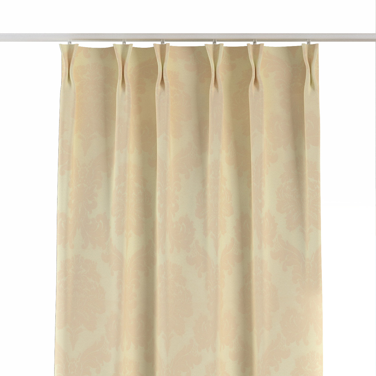 Vorhang mit flämischen 2-er Falten, zartgelb, Damasco (613-01) günstig online kaufen