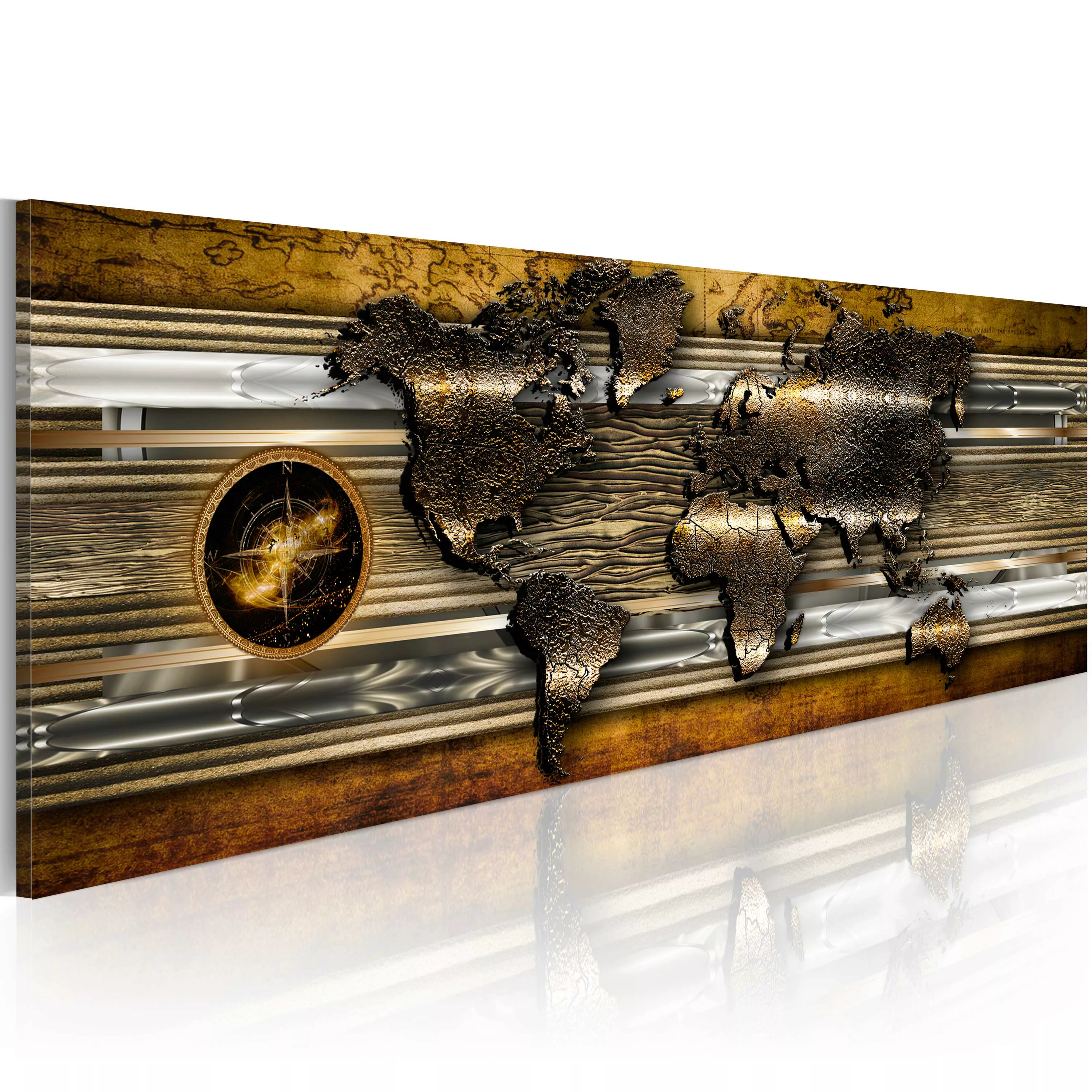 Wandbild - The Golden Map günstig online kaufen