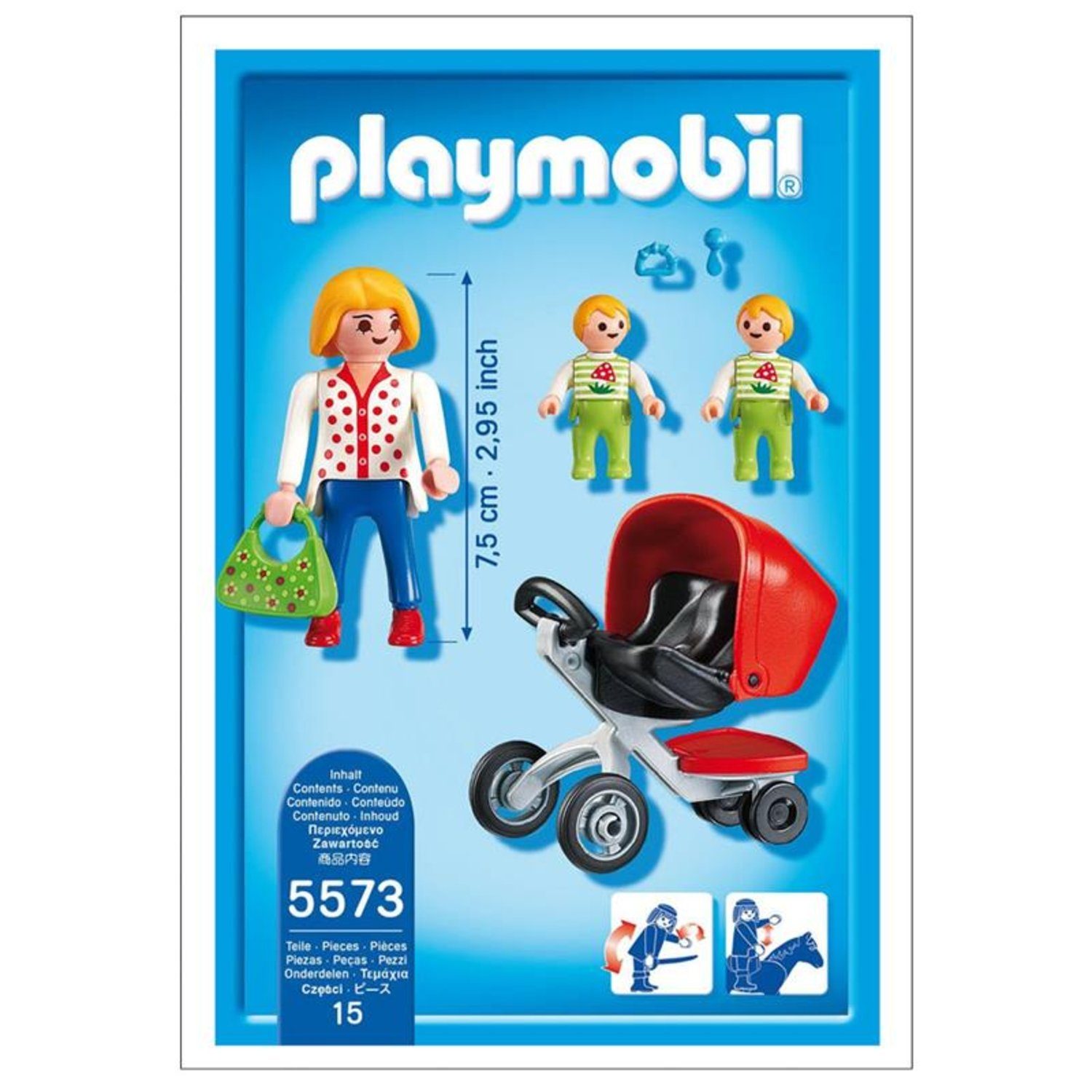 Playmobil® 5573 Zwillingskinderwagen Konstruktions-Spielset günstig online kaufen