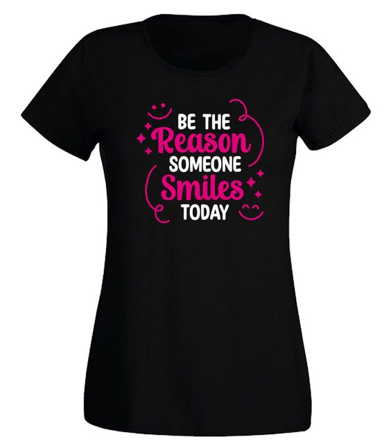 G-graphics T-Shirt Be the reason someone smiles today Slim-fit Damen T-Shir günstig online kaufen