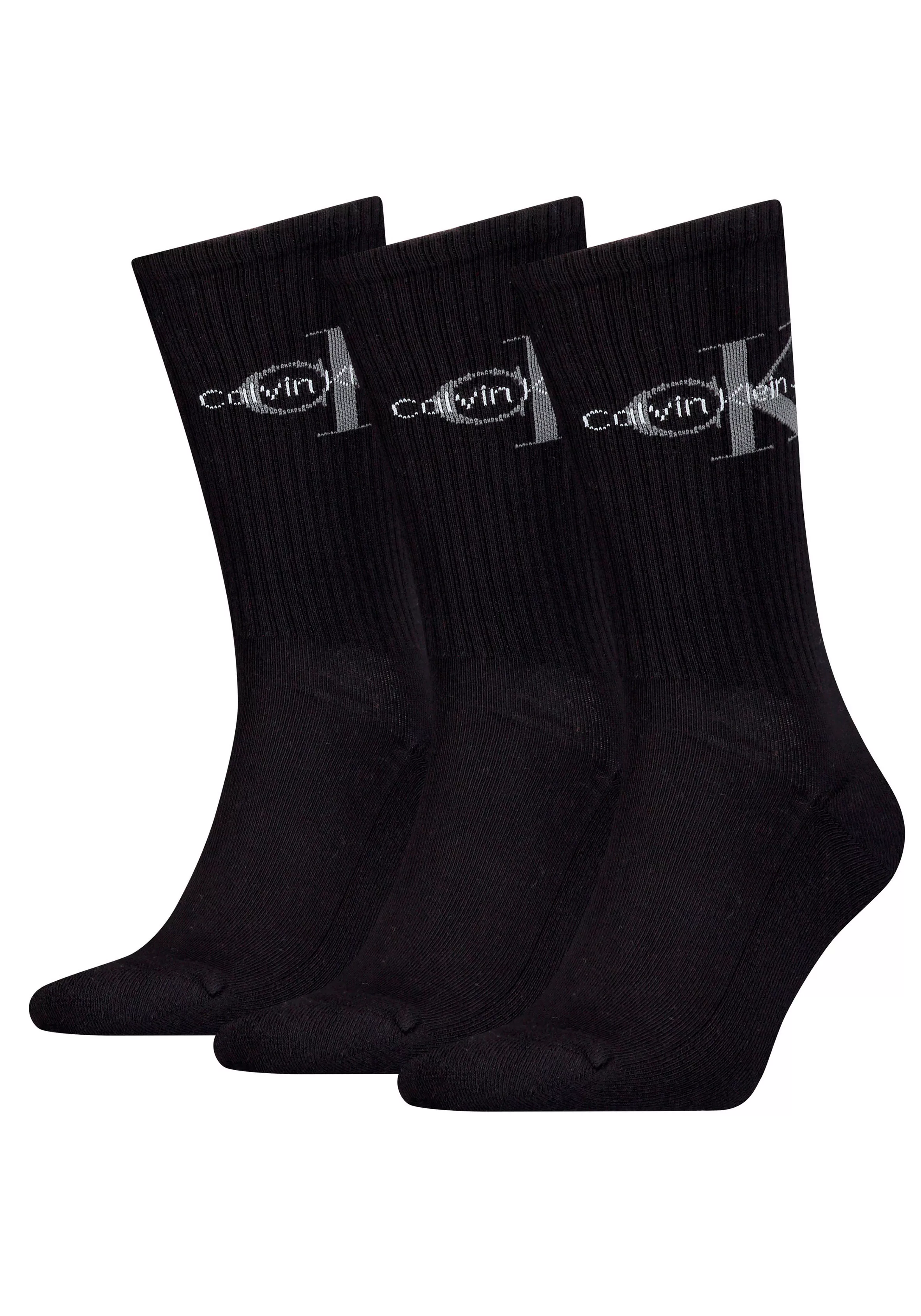 Calvin Klein Socken, (3 Paar), mit eingestricktem Logo im Bund günstig online kaufen