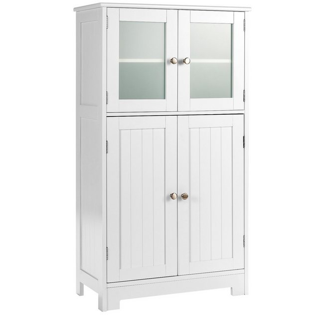 COSTWAY Mehrzweckschrank 4-türig, mit verstellbarem Regal,58 x 30 x 109cm günstig online kaufen