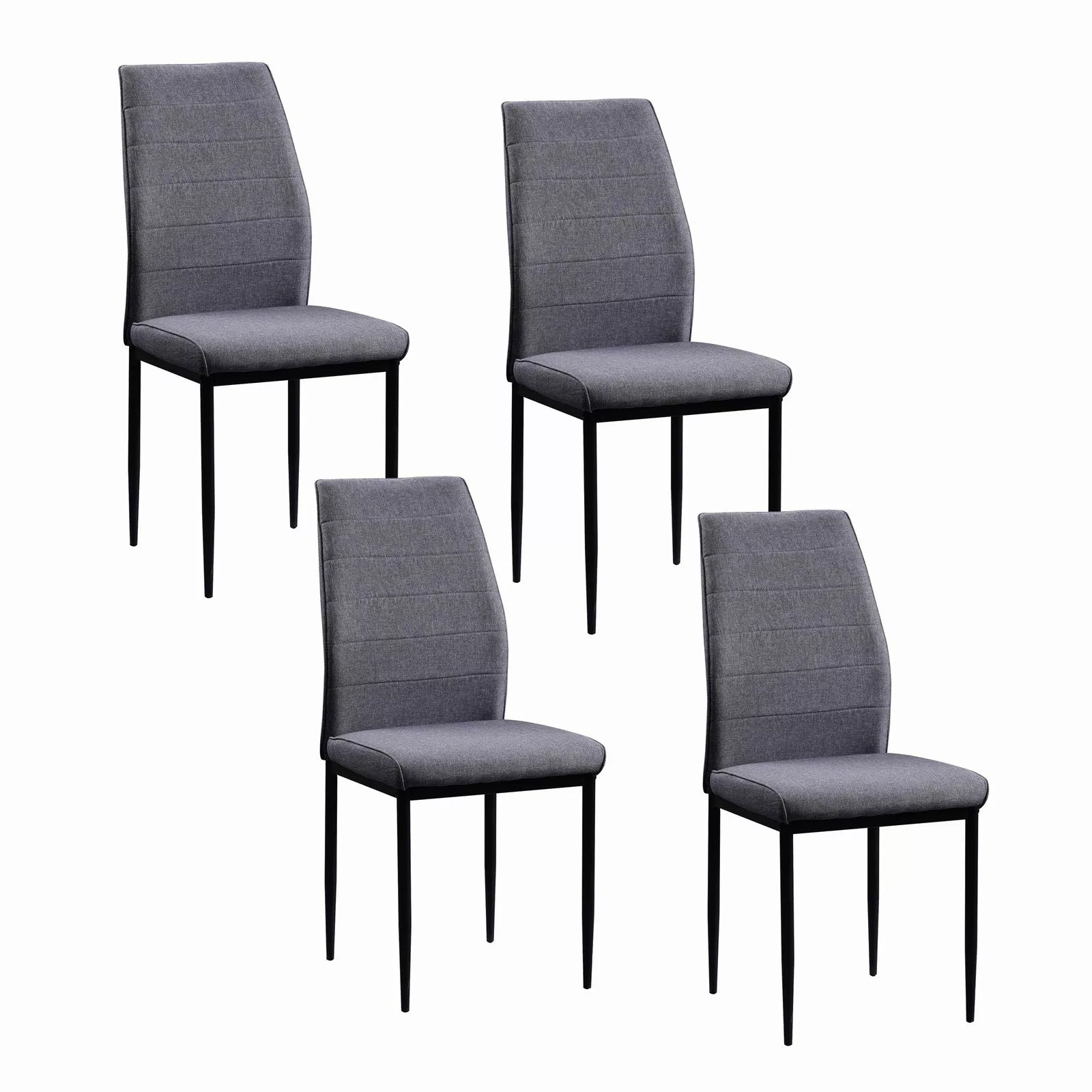HTI-Living Esszimmerstuhl Stuhl Madison Webstoff Grau günstig online kaufen