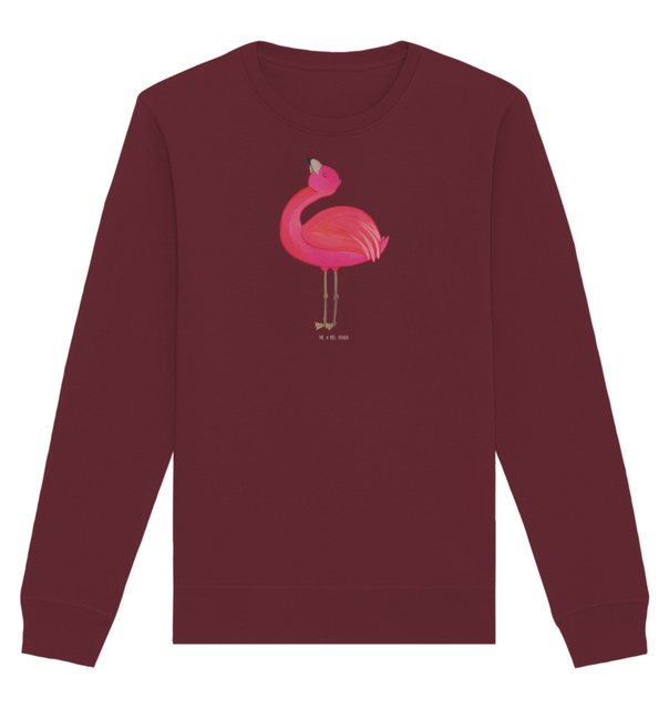 Mr. & Mrs. Panda Longpullover Größe XXL Flamingo Stolz - Burgundy - Geschen günstig online kaufen