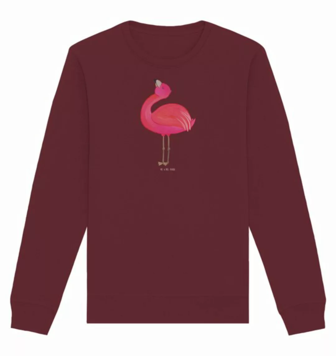 Mr. & Mrs. Panda Longpullover Größe XXL Flamingo Stolz - Burgundy - Geschen günstig online kaufen