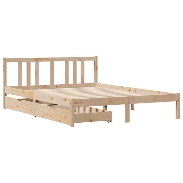 vidaXL Bett Massivholzbett ohne Matratze 140x190 cm Kiefernholz günstig online kaufen