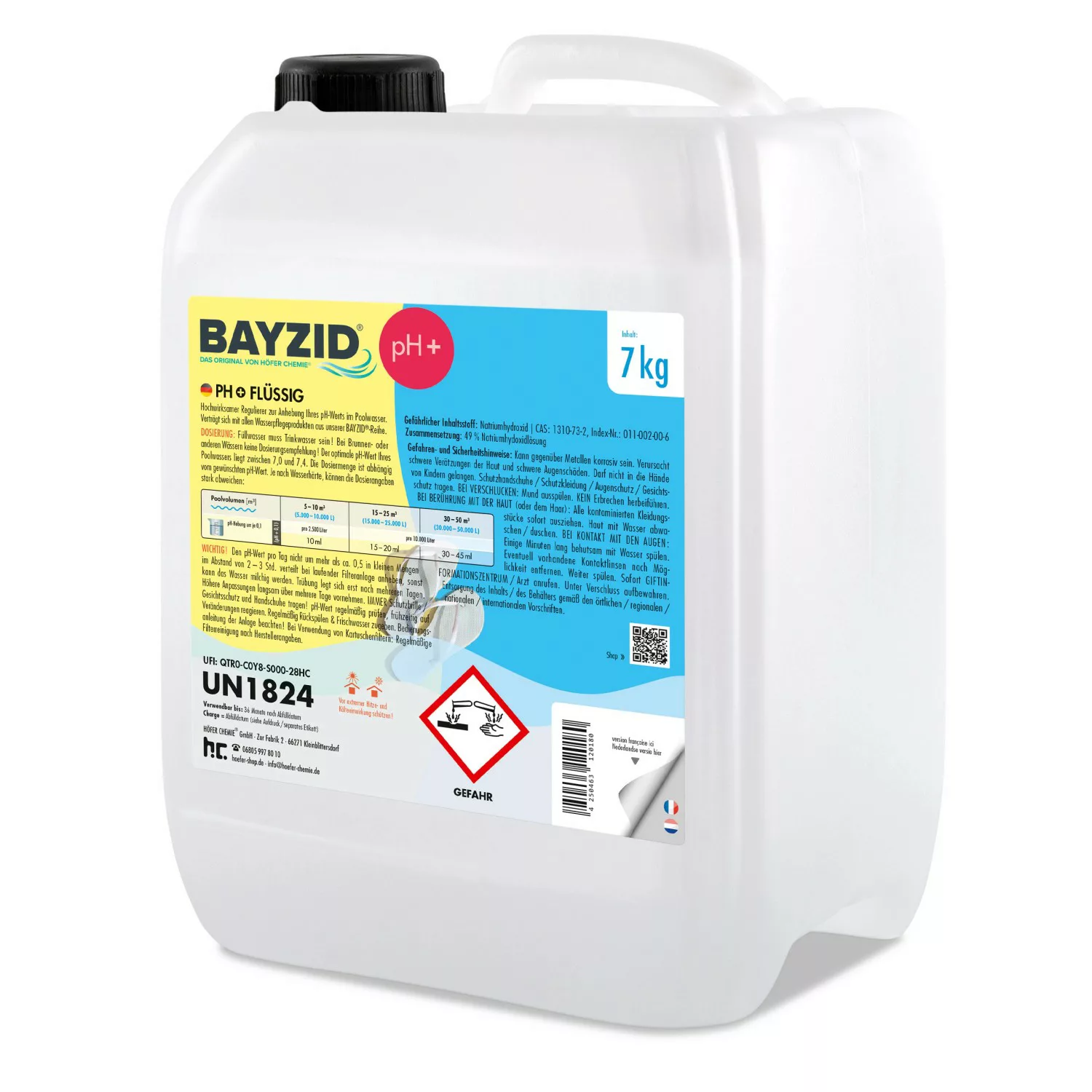 Bayzid pH Plus Flüssig  für Pools 7kg günstig online kaufen