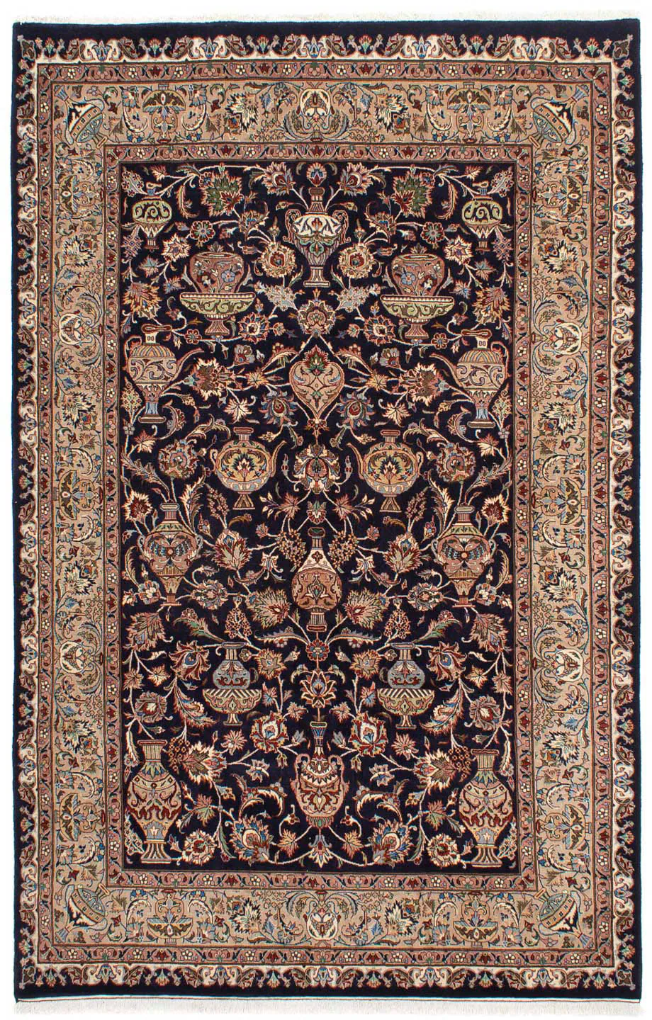 morgenland Wollteppich »Kaschmar Blumenmuster Nero 288 x 196 cm«, rechtecki günstig online kaufen