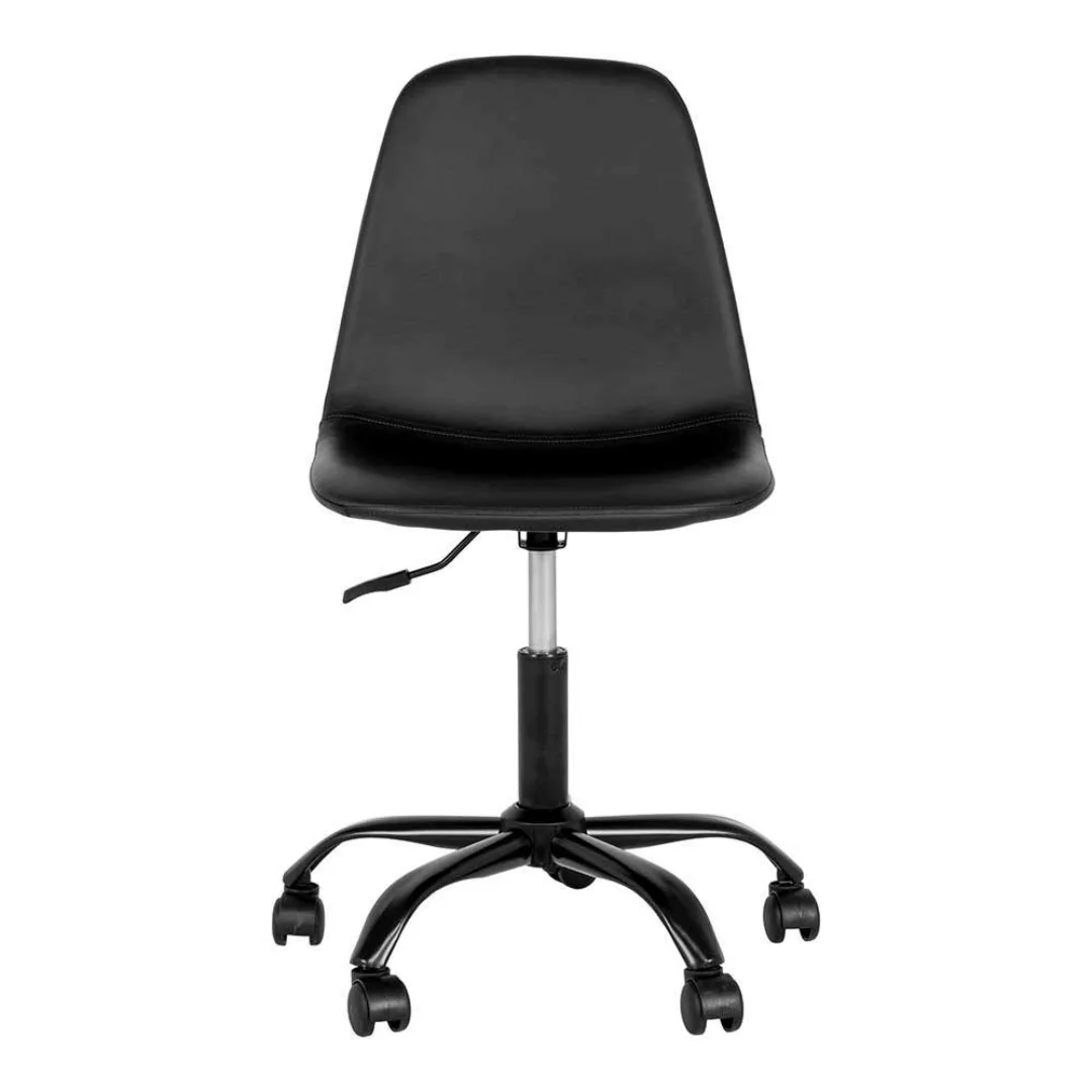 Bürostuhl mit Schalensitz schwarzer Kunstlederbezug günstig online kaufen