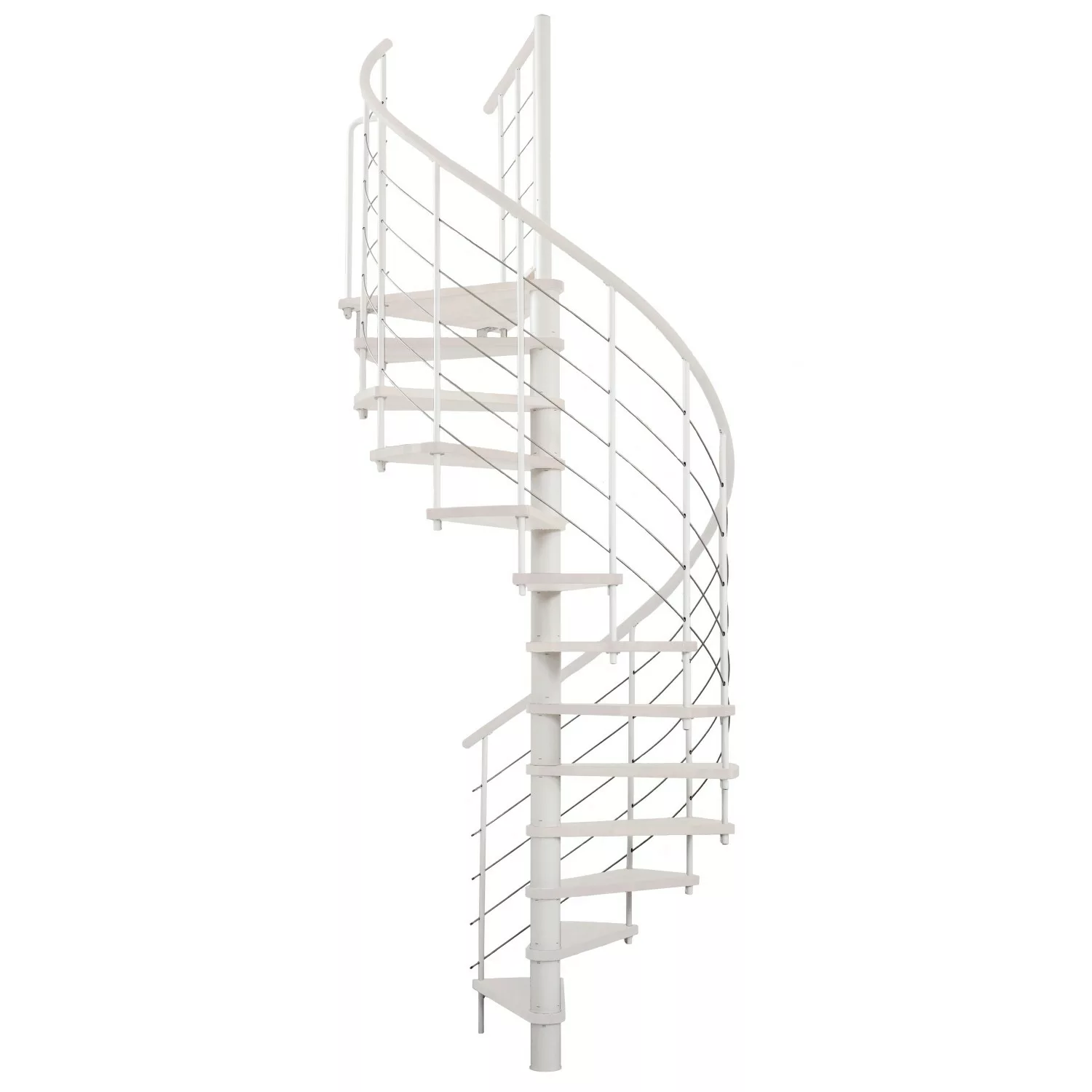 Minka Spindeltreppe Venezia Weiß Ø 120 cm Geschosshöhe bis 305,5 cm günstig online kaufen