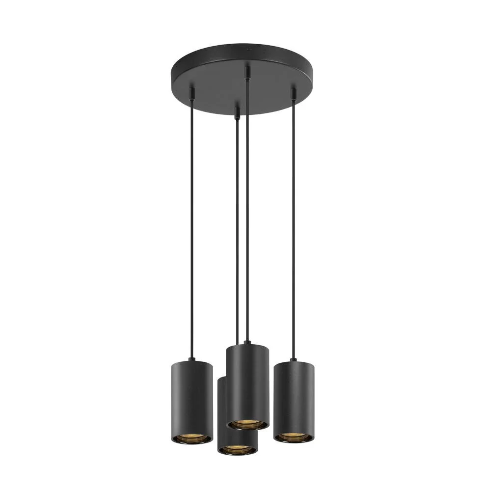 SLV ASTO TUBE, Pendelleuchte, GU10, Pendellänge 250 cm, max. 4x10W, schwarz günstig online kaufen