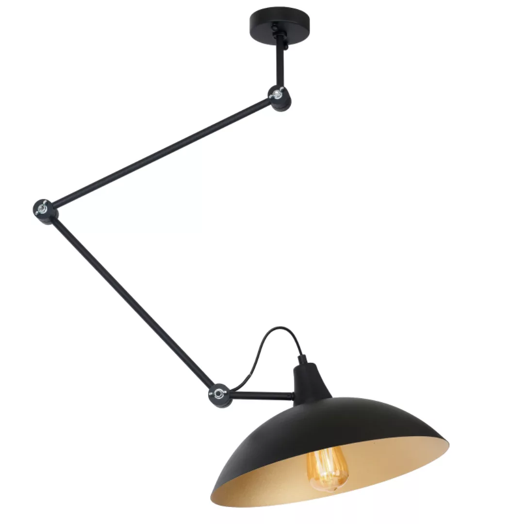 Deckenlampe 808 verstellbar 1-flammig schwarz/gold günstig online kaufen