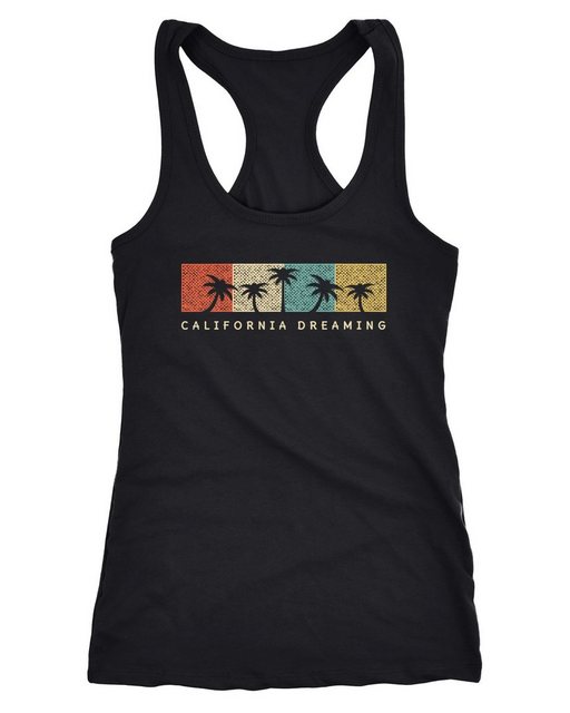 Neverless Tanktop Damen Tank-Top California Dreaming Summer Party Palmen Pa günstig online kaufen