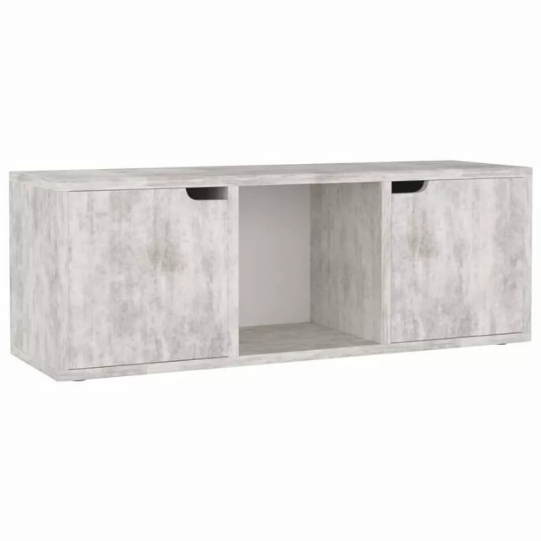 vidaXL TV-Schrank TV-Schrank Beton-Optik 88,5x27,5x30,5 cm Spanplatte Lowbo günstig online kaufen