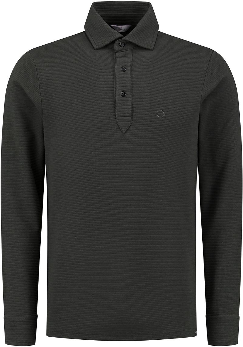 Dstrezzed Polo Shirt Longsleeve Dunkelgrau - Größe L günstig online kaufen