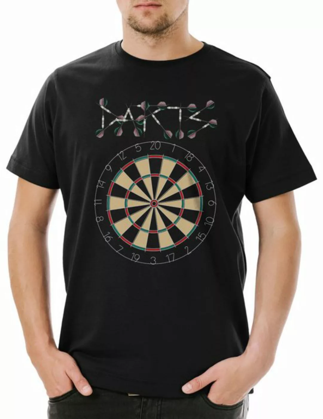 Urban Backwoods Print-Shirt Darts Target & Arrows Sport Logo Herren T-Shirt günstig online kaufen