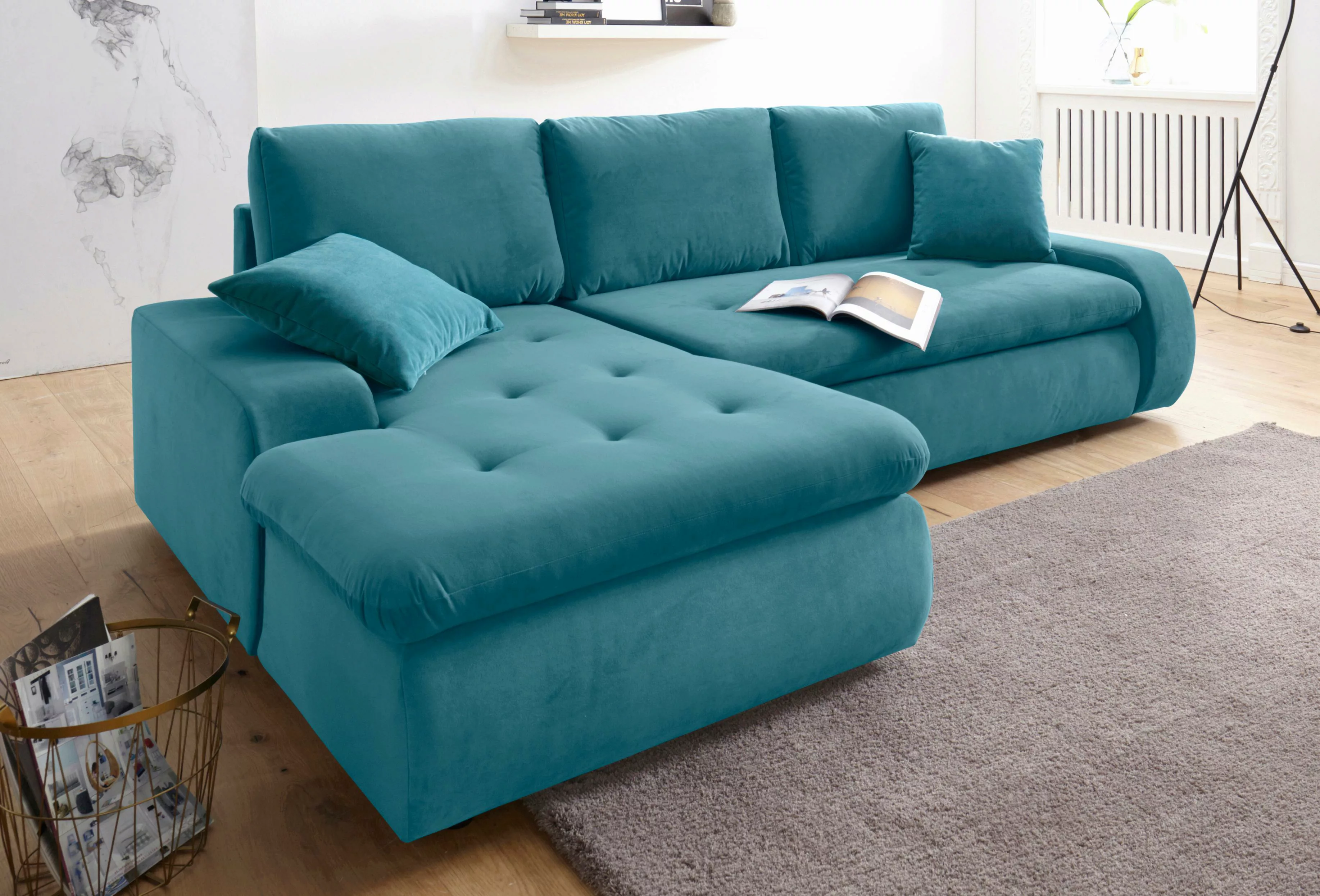 TRENDMANUFAKTUR Ecksofa "Indie II, tolle Detailverarbeitung, bequem und kom günstig online kaufen