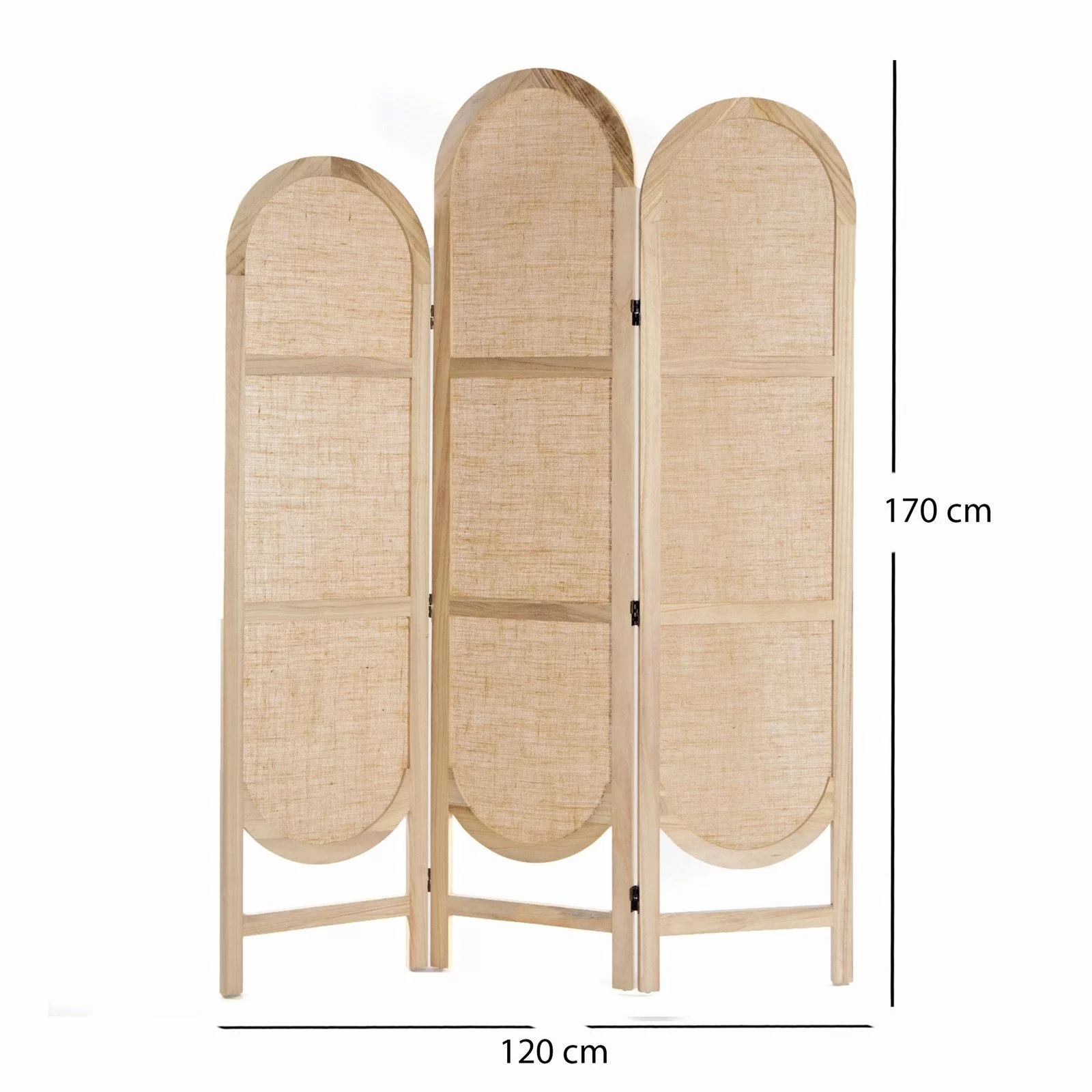 CREEDWOOD Paravent RAUMTEILER "ARCO", Leinen, 170 günstig online kaufen